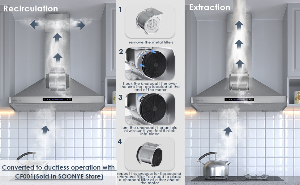 Ductless bathroom fan with on sale charcoal filter