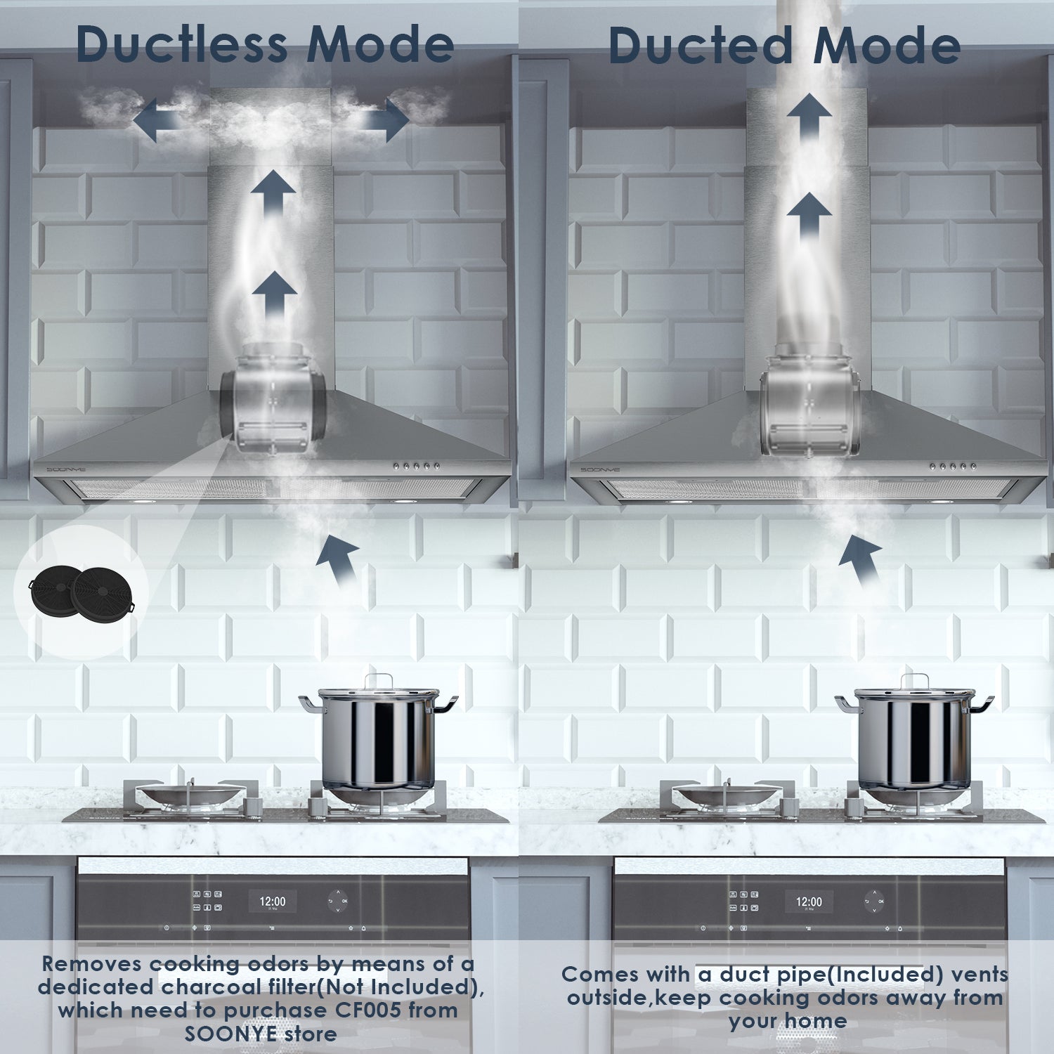 Hoodless chimney deals